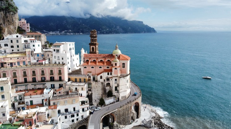Amalfi coast drone photo