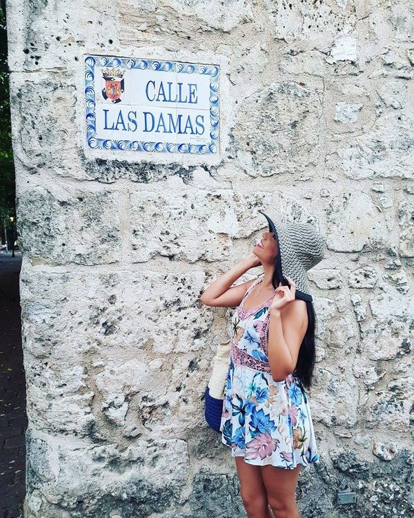 Calle de las damas en la cuidad colonial en Santo Domingo