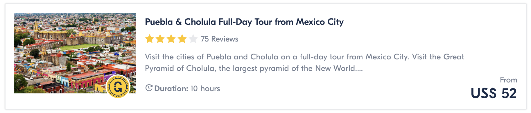 Puebla day trip from Mexico City