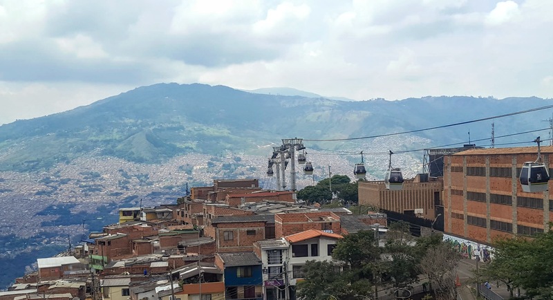 Over 6 miles of metro cable in Medellín connects the city.
