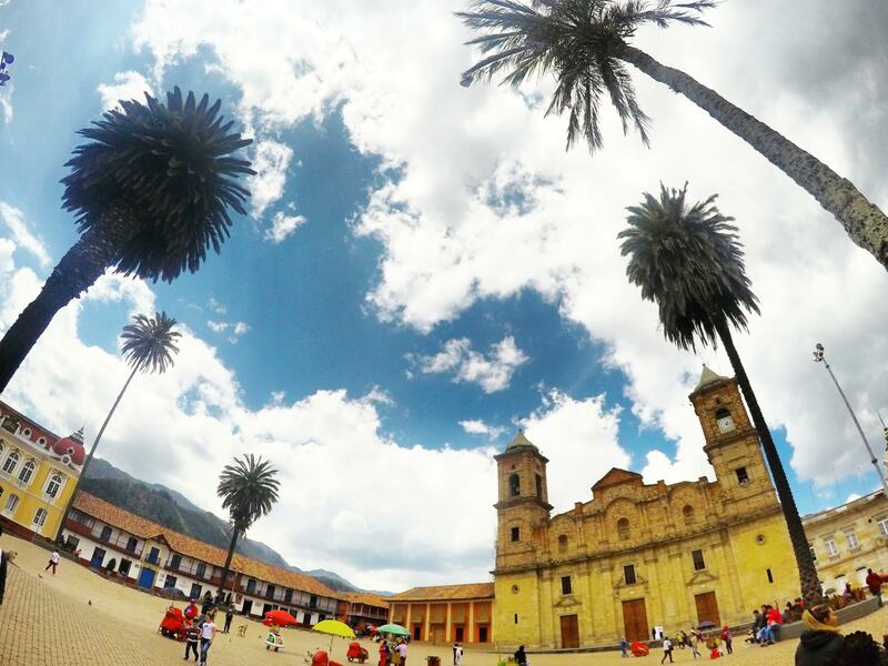 Town centre in Zipaquirá, a small quaint town home to an underground salt cathedral.