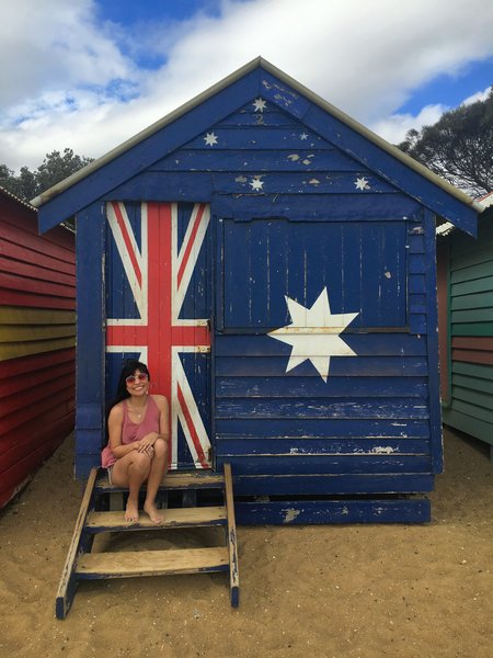 Brighton Beach bathing house in Australia