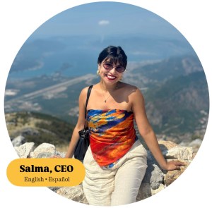 Travel Guru Destinations Founder Salma Reyes in the Bay of Kotor Lookout in Montenegro